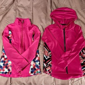 Girls athletic zip ups